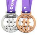 Эмаль логотипа медали подгонянные фабрикой идущие металлические медали с лентой